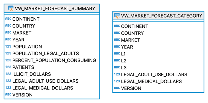 Market Forecasts Snowflake Table Structure (1)